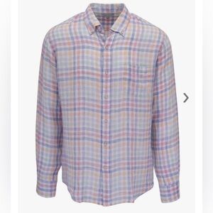 Peter Millar Hammock Pastel Plaid Button-Down Linen Shirt